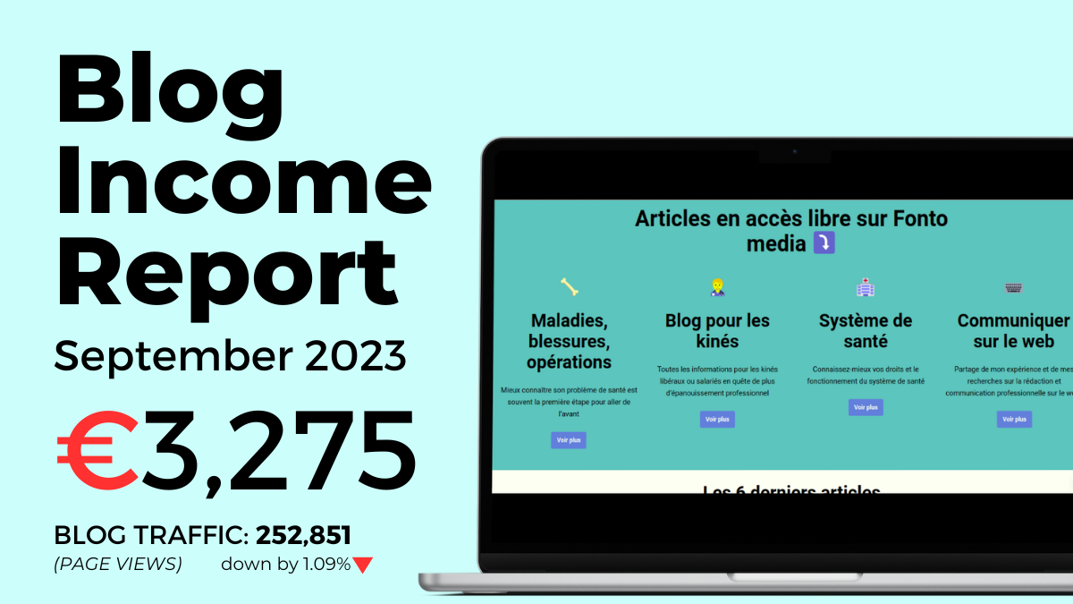 September 2023 Traffic & Income Report From a Health Blogger